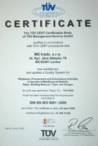 ISO TUV CERT